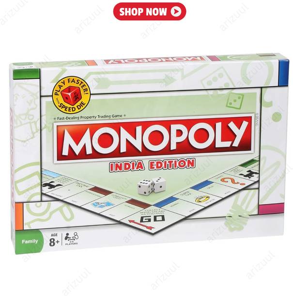 Arizuul Monopoly India Puzzle Adventure Educational Family Board Game of Creative Play Party & Fun Board Game