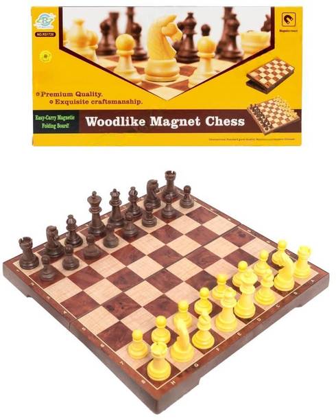 Baba Fab Train Your Brain Magnetic Chess Set | Foldable Chess Board for All Ages Educational Board Games