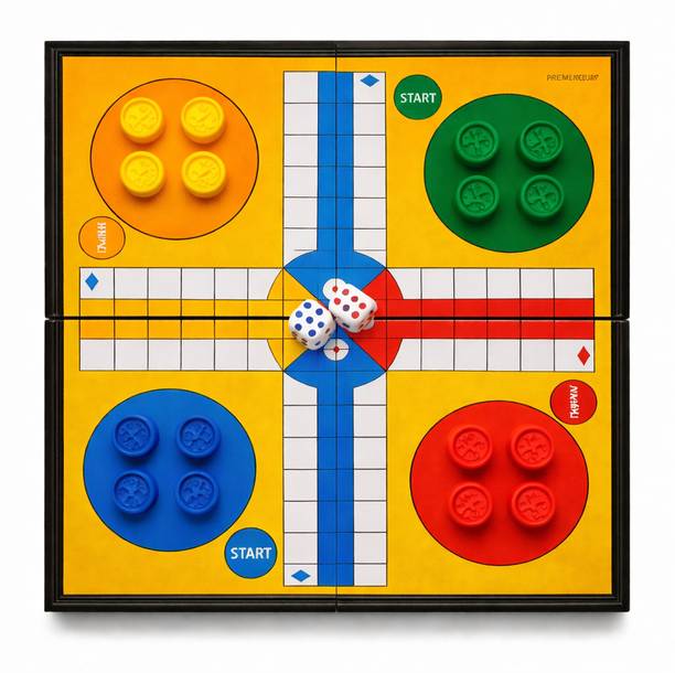 Sri velan Ludo Board Game with Storage Box | Travel Ludo Set for Kids, Adults & Family Board Game Accessories