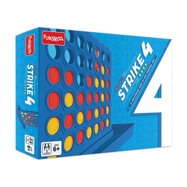 FUNSKOOL Strike 4 - Disc Dropping Fun Board Game for kids Strategy & War Board Game
