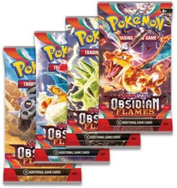 pmh Pokemon Trading cards-Booster Pack Lot - x4 - Pack Artwork May Vary | Party & Fun Board Game