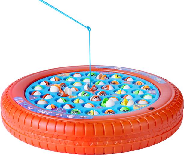 Goyal's Finding Nemo Kids Musical Fish Catching Board Game Toy 45 Fishes & 4 Sticks Board Game Accessories