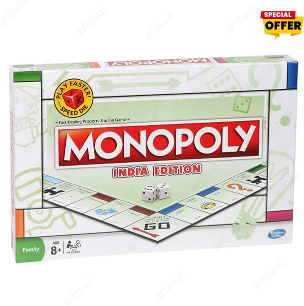 Arizuul Monopoly India Puzzle Adventure Fun Learning Board Game for Family Party & Fun Board Game