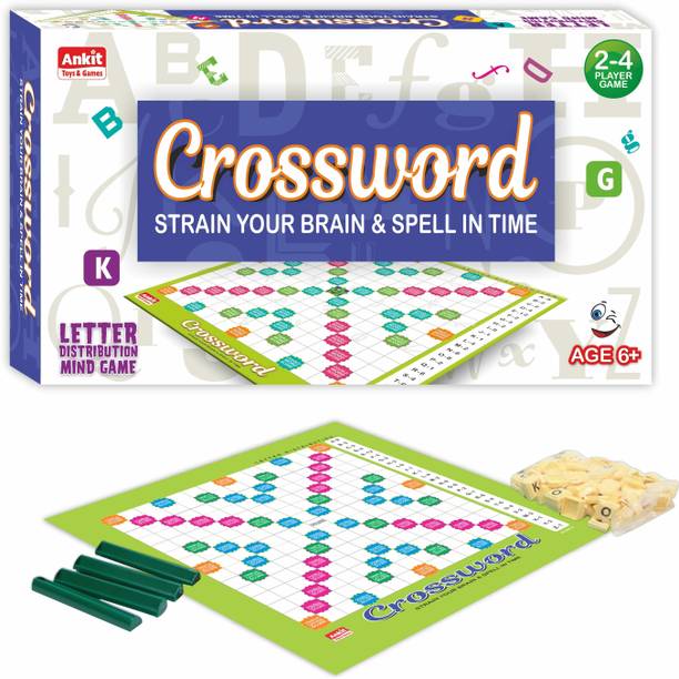 Ankit Toys & Games Crossword Board Game | English Word Puzzle Multiplayer Game| Word Building Educational Board Games