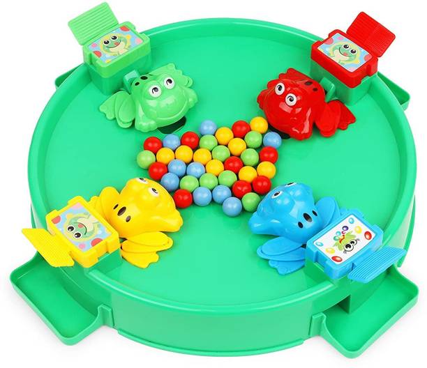 Zyamalox Frog Eat Beans Game-4 Players-61038 | Eat The Beans | Hungry Frog Game for Kids Party & Fun Board Game