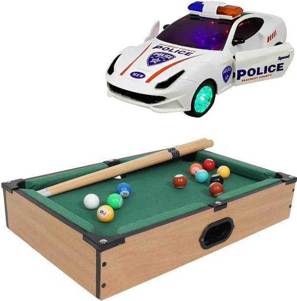 Premio Coppex Snooker Table – Billiard Pool Game + [Free Police Car Toy] Strategy & War Board Game