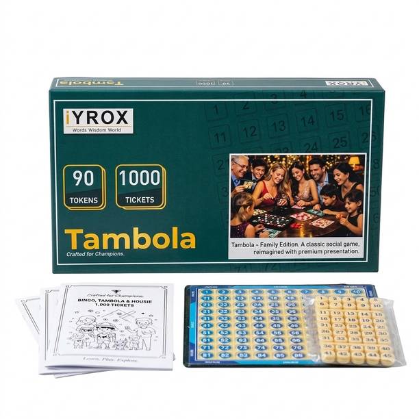 iYROX Tambola, Housie, Bingo Game (1000 Tickets) Party & Fun Board Game