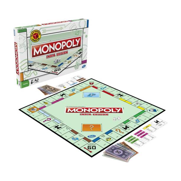 Monopoly India Edition Board Game for Families and Kids Ages 8 and Up Money & Assets Board Game