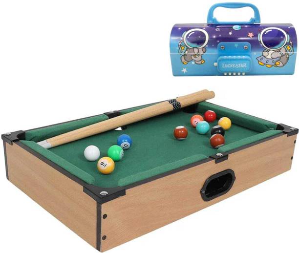 Premio Coppex Snooker Table – Billiard Pool Game + [Free Lock Pencil Box] Strategy & War Board Game