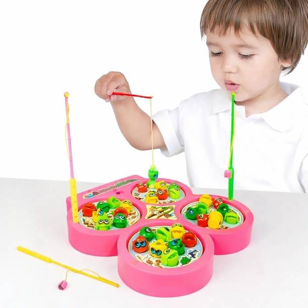 DISILA TRADERS Magnetic Fish Catching Game for Kids | Fun Musical Fishing Toy| Educational Board Games