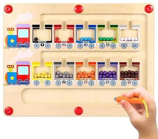 Fun4You Magnetic Color & Number Maze Montessori Wooden ...