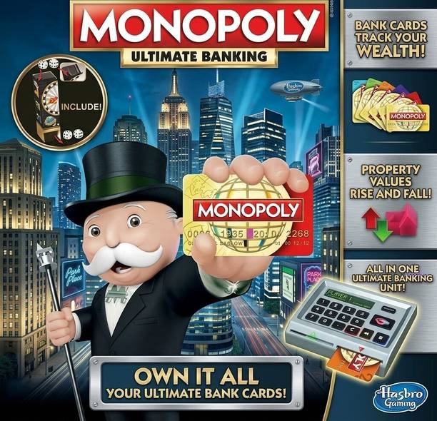 KIDDOVATE Monopoly Electronic Card Transaction Game Money & Assets Board Game