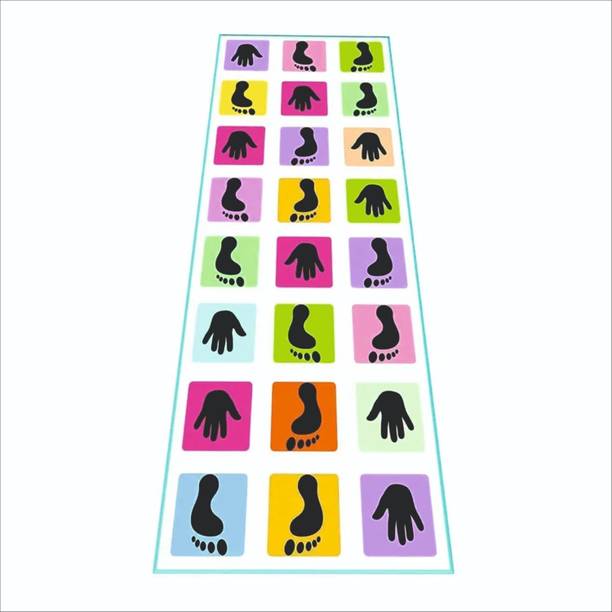 BOMX Hopscotch Jumbo Play Mat for Kids with Hand and Foot Print Design, Multicolour Party & Fun Board Game