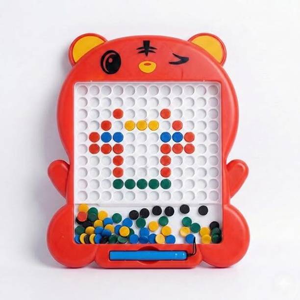 Spocco Magnetic Bead Drawing Board for Kids with Pen Re-usable Educational Slate Toy 19 Educational Board Games