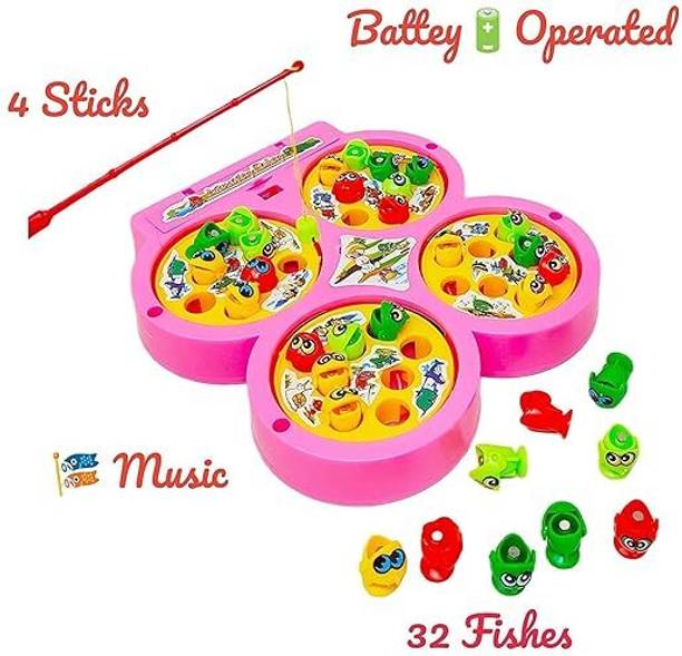 angelrider Musical Fishing Game Toy for Kids Strategy & War Board Game