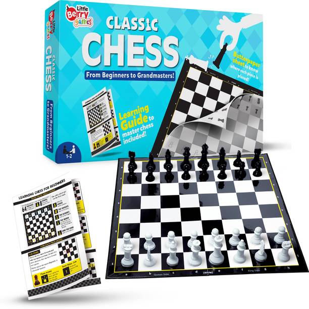 Little Berry Classic Chess Board Game for Kids & Adults- Beginner Chess Set with Chess Pieces Strategy & War Games Board Game