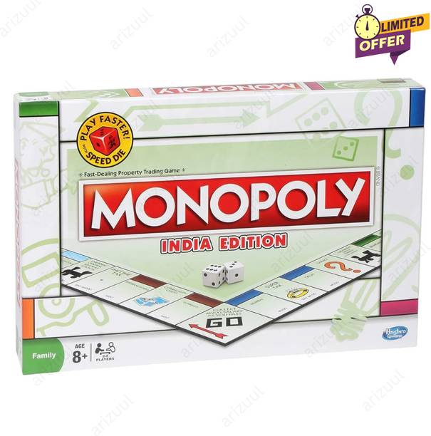Arizuul Monopoly India Puzzle Adventure Game Family Board Game with Puzzle Fun Party & Fun Board Game