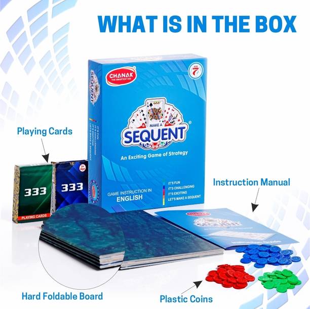 Aditi Toys Make A Sequent Board Game Logic and Strategy Card Games for Kids & Adults Board Game Accessories