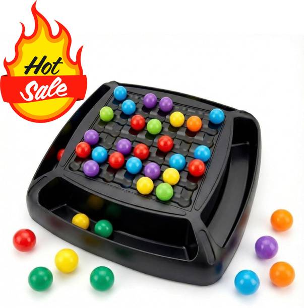 Glenston Rainbow Ball Strategy Puzzle Board Game with 120 Color Balls Learning Toy Board Game Accessories