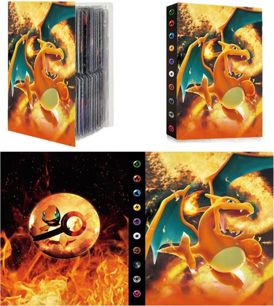 PATPAT Collector Album for 120 Poke-mon Cards Cartoon Prints Bag Poke-mon Cards Binder Party & Fun Board Game