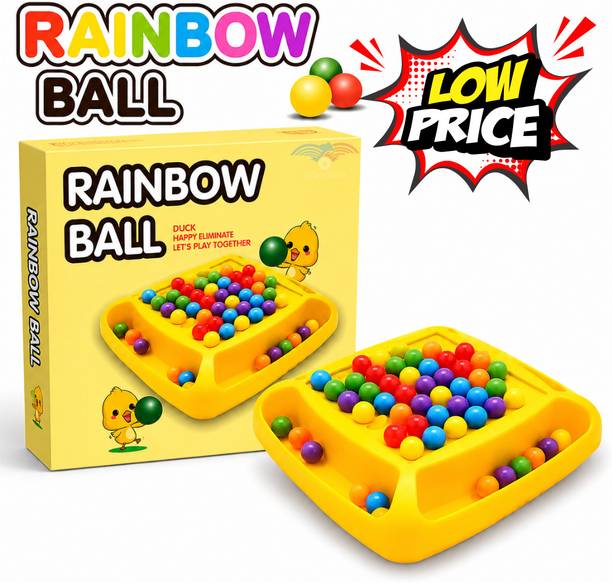 calyxia Rainbow Ball Mini Board Game | Color Matching Game for Kids Educational Board Games
