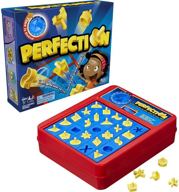 HASBRO GAMING Perfection Preschool Game for Kids Ages 5+, Popping Shapes and Pieces Party & Fun Board Game