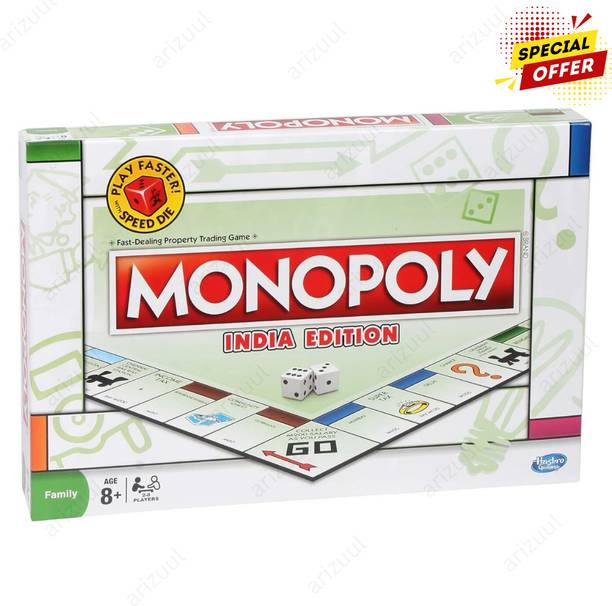 Arizuul Monopoly India Puzzle Adventure Board Game with Fun Challenges Party & Fun Board Game