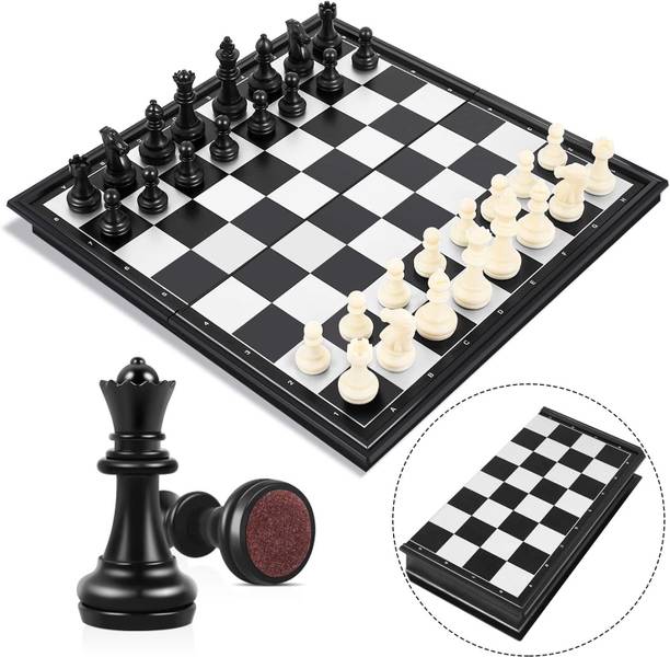 Bluetech Magnetic Educational Chess Board Set with Folding Travel Toy for Kids and Adults Strategy & War Board Game