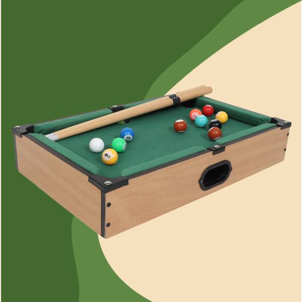 Crazeis Wooden Kids Billiard Pool Table with 2 Sticks & 16 Balls Strategy & War Games Board Game