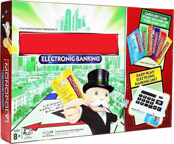 CrazyBuy Red Monoply Ultimate Banking Edition Board Game Board Game Money & Assets Board Game