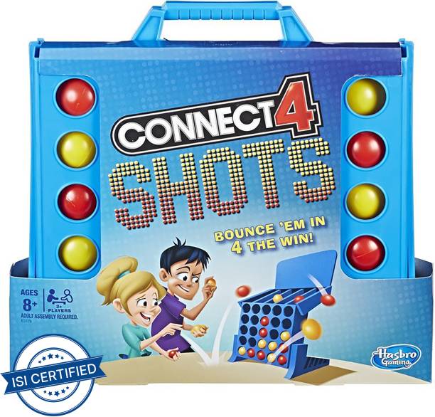 HASBRO GAMING Connect 4 Shots Game Activity for Kids Ages 8+, Active Family Games for Kids Party & Fun Games Board Game
