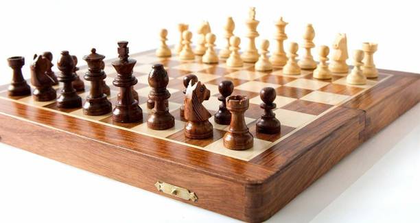 BCBESTCHESS WOODEN STRONG MAGNETIC CHESS (14x14 Inches, Brown) Strategy & War Board Game