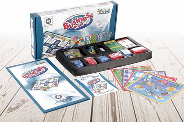 Aditi Toys Business Game Board with Plastic Money & Coins, 5 Board Games in 1 Money & Assets Board Game