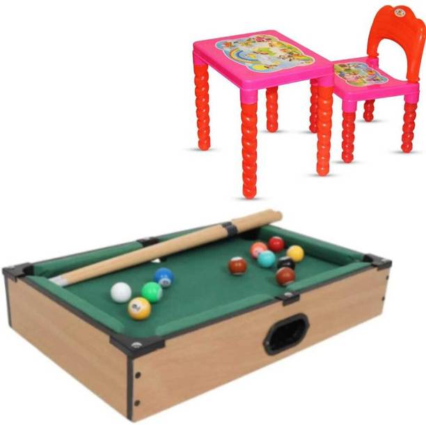 Premio Coppex Mini Snooker Table – Billiard Pool Game + Black Pokémon Card Set Strategy & War Board Game