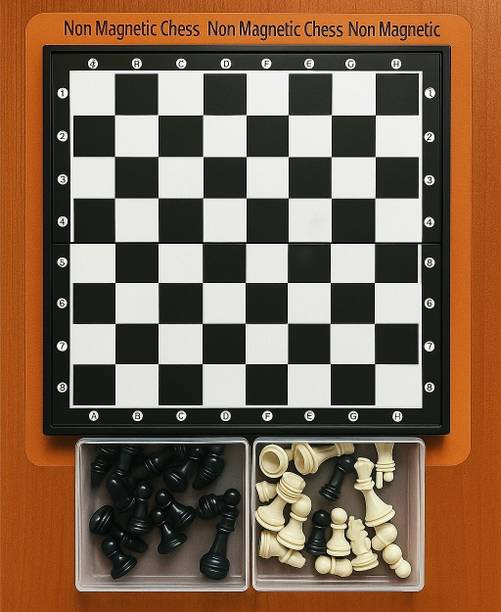 HKC HOUSE Without Magnetic Toys Travel Chess Set with Folding Board for Kids and Adults Word Games