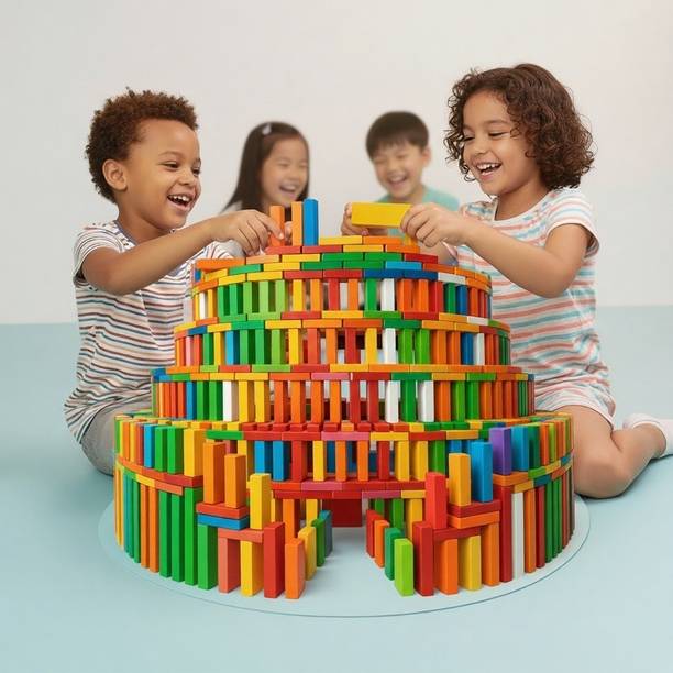 TOOBIL 120 pcs Wooden Domino Classic Board Games Set for Kids / Younger / Adult Board Game Accessories