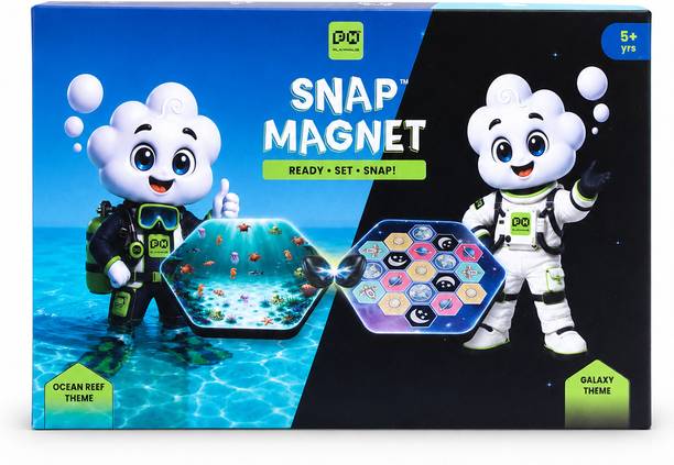 PlayHaus Snap Magnet Magnetic Board Game | 2-in-1 Strategy Game for Kids Ages 5+ Board Game Accessories
