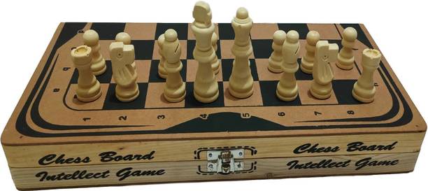 GRANT Wooden Chess Board Game 12 inch Foldable Chess Set Educational Board Games