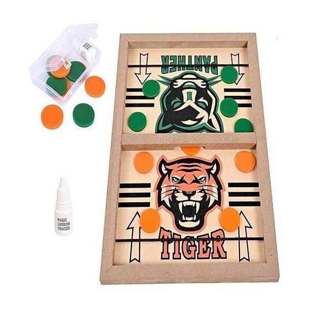 Ayunix Fastest Finger First String Hockey Sling Puck Indoor Board Games & Toys for Kids Air Hockey Board Game