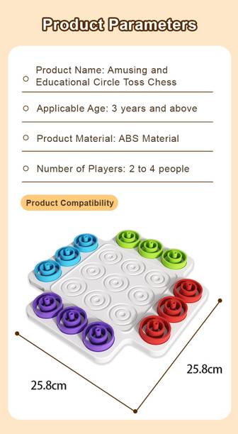 BHVMEY Tic Tac Color Sorting Ring Puzzle Toy for Kids Educational Board Games