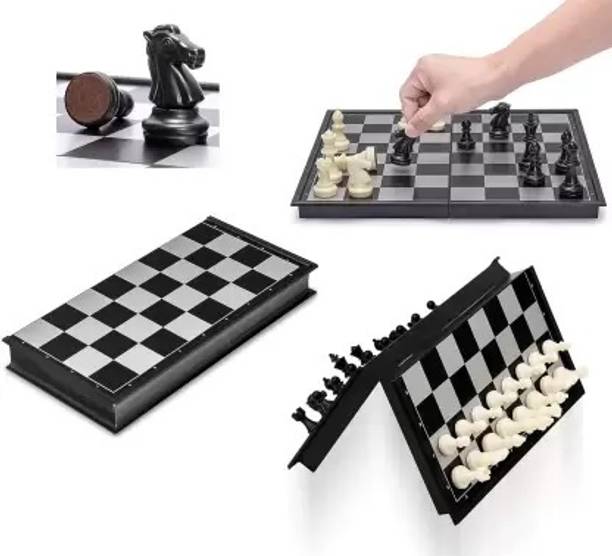 CrazyBuy Chess Board With Pieces Foldable chess Best Learning Beginners(10 inch) Board Game Accessories