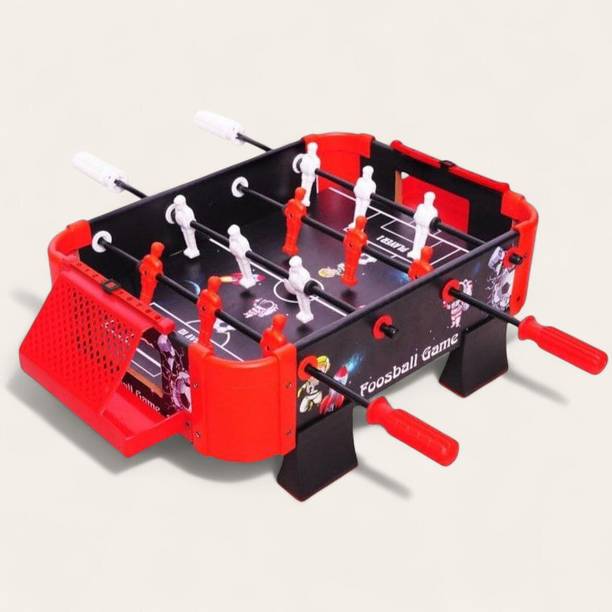 SABIRAT 3in1 Table Top Foosball Small Game For Teens & Adult, Ludo+Snake Ladder, 56x52cm Air Football Board Game