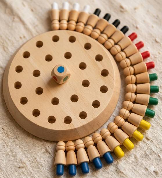 CountryLink Wooden Memory Chess Color Matching Brain Game for Kids 3+ Educational Board Games