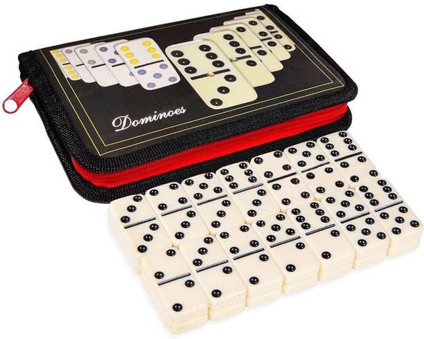 Mynxe 28 Pieces Double Six Ivory Dominoes Set Toy 6 Dot-Dominoes Match & Educational Board Game Accessories
