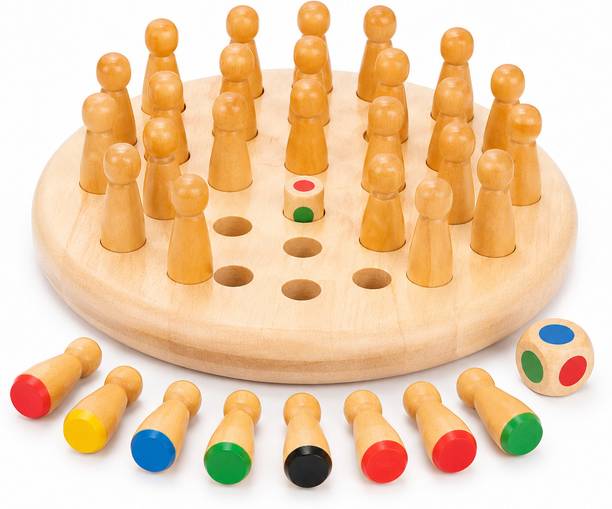 meghasky Wooden Memory Chess Board Game Educational Board Games