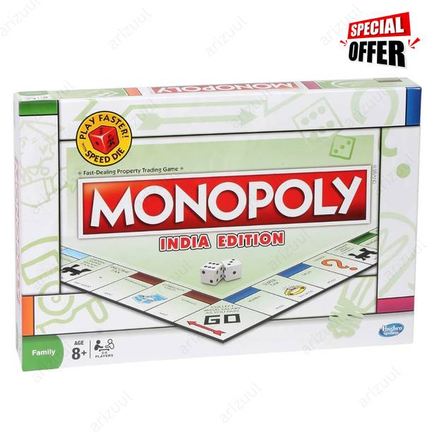 Arizuul Monopoly Puzzle Adventure Board Game Family Game with Puzzle Fun Party & Fun Board Game