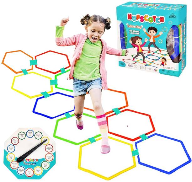manku Hopscotch Active Play Game Set for Kids | Indoor & Outdoor Activity Toy Party & Fun Board Game