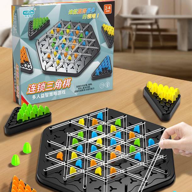 BHVMEY Chain Triangle Set, Elastic Triggle Set, Elastic Chain Triggle, Triangular -125 Strategy & War Board Game