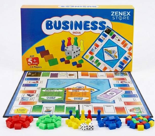 Zenex store Business India Board Game 2-6 Players Strategic Money & Assets Game Board Game Accessories
