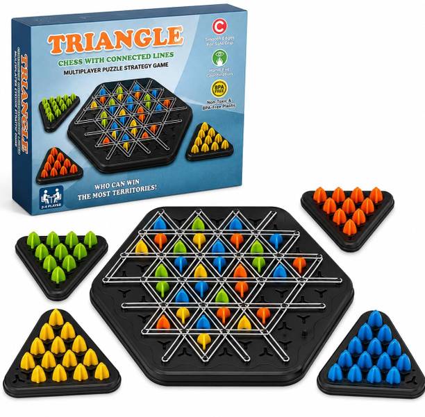 SimpliDeals Triangle Chess Strategy Board Game for Kids & Family Board Game Accessories